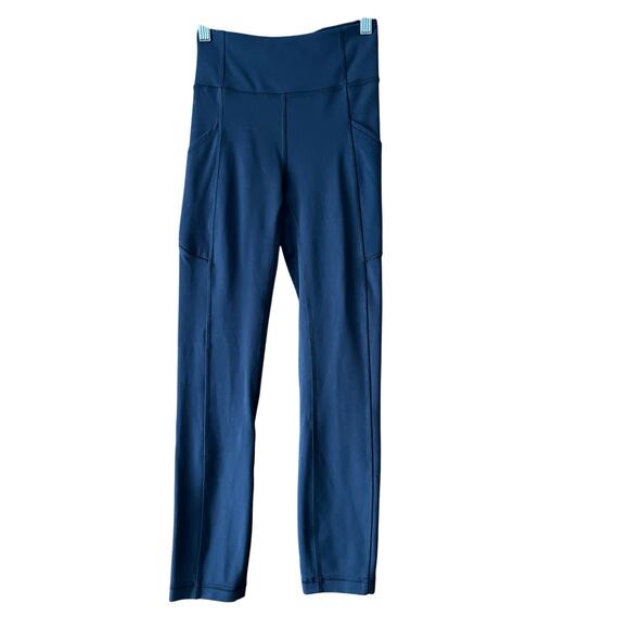 Lululemon Women's Invigorate High-Rise Crop 23" Athleisure Leggings Black Size 2 - Picture 1 of 10